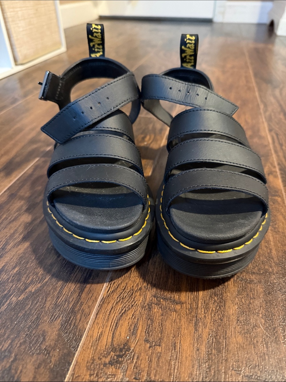 Dr. Martens Black Blaire Platform Sandals Size 6